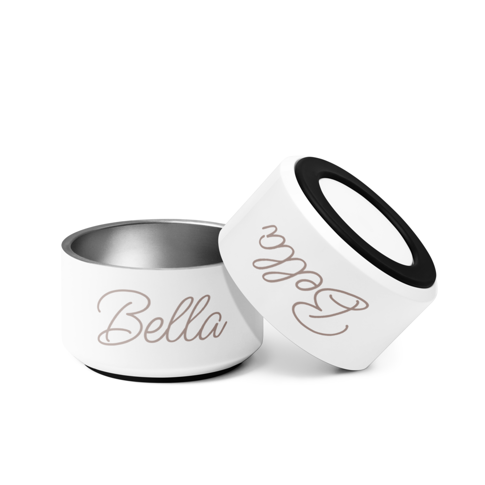 Luxurious Personalised Pet Food Bowl With Pet's Name