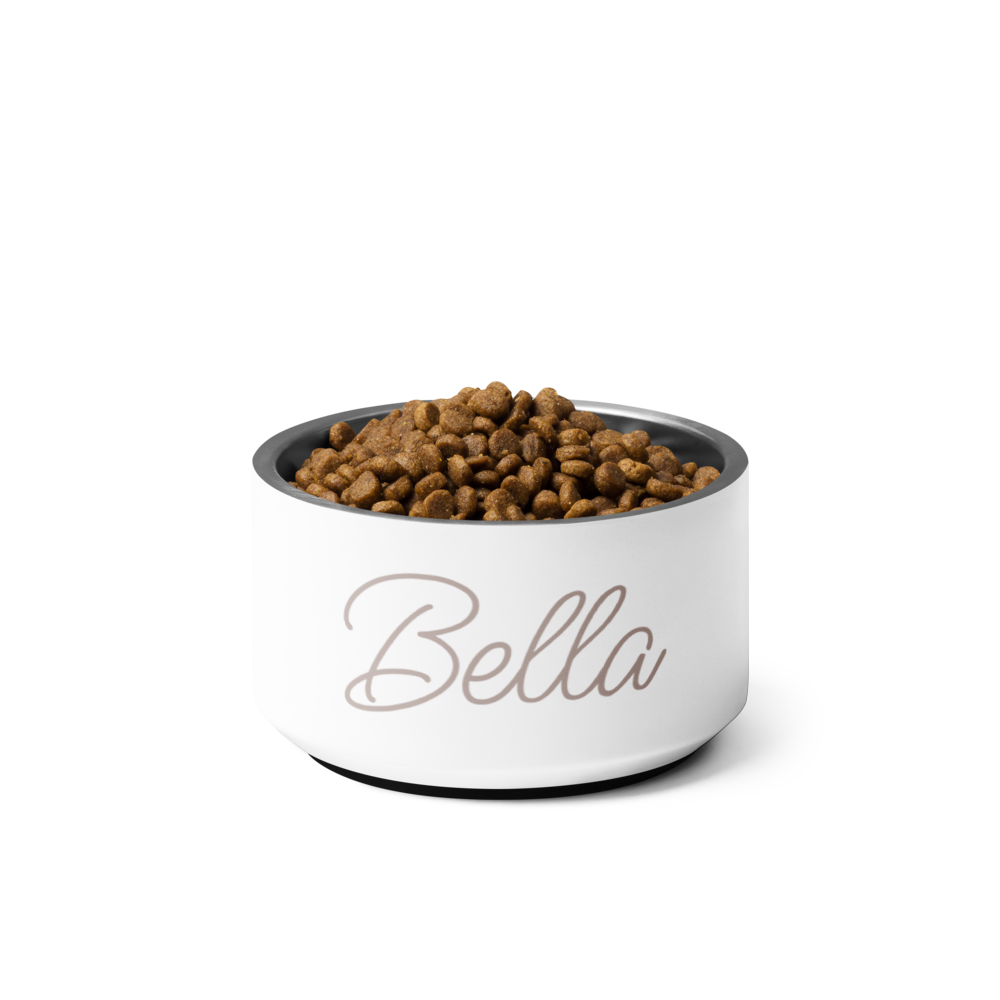 Luxurious Personalised Pet Food Bowl With Pet's Name