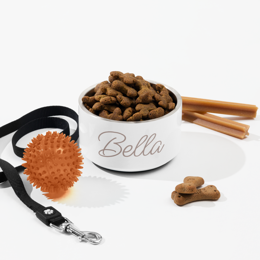 Luxurious Personalised Pet Food Bowl With Pet's Name