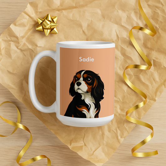 Deluxe Personalised Pet Portrait Coffee Mug