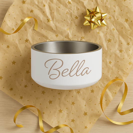 Luxurious Personalised Pet Food Bowl With Pet's Name