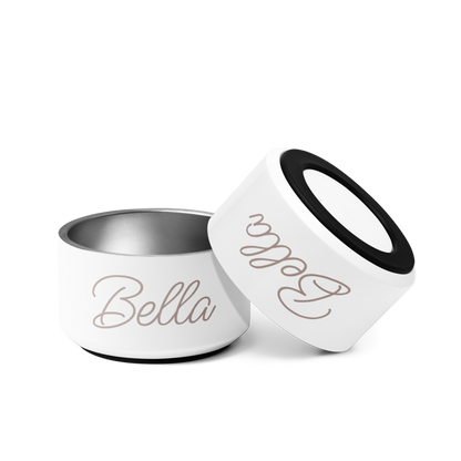 Luxurious Personalised Pet Food Bowl With Pet's Name