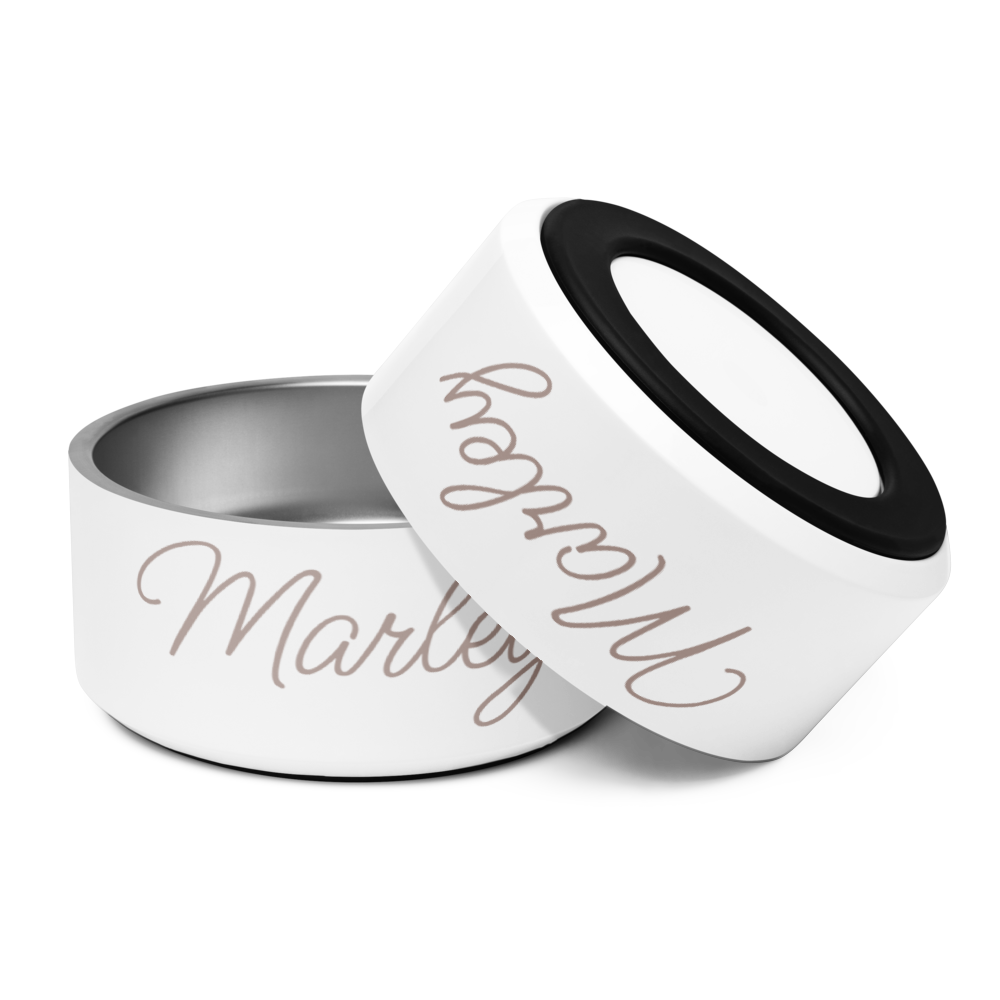 Luxurious Personalised Pet Food Bowl With Pet's Name