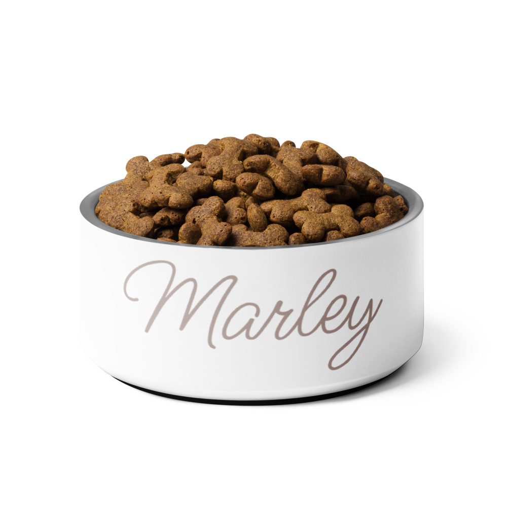 Luxurious Personalised Pet Food Bowl With Pet's Name