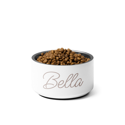 Luxurious Personalised Pet Food Bowl With Pet's Name