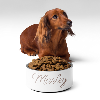 Luxurious Personalised Pet Food Bowl With Pet's Name